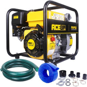 Aceup Energy Portable Irrigation Pump, 7 HP Gasoline Engine, 158 GPM Flow Rate, 2-Inch Suction and Discharge