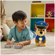 Spin Master Paw Patrol Room Patrol Chase Interactive Plush Toy with Over 75 Sounds, Light-Up Badges, Three Play Modes, Multi-Color, 12 in
