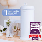 Ubbi Stainless Steel Diaper Pail, Odor Locking, No Special Bag Required, Childproof Lock, Matte Black, 89270831