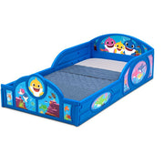 Delta Children BB81513SH Baby Shark Plastic Sleep and Play Toddler Bed with Attached Guardrails