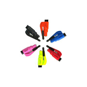 resqme 08.100.03 Quick Car Escape Tool. Seatbelt Cutter & Window Breaker - Pink Twin Pack
