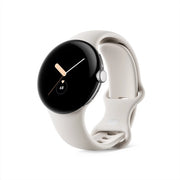 Google GA03182-US Pixel Watch Stainless Steel Smartwatch 41mm with Active Band Wifi/BT - Silver/Chalk