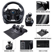 SubSonic SA5627-NG Superdrive GS850-X Racing Steering Wheel w/Manual Shifter