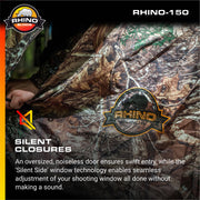 Rhino Blinds 150 Realtree Edge Hunting Blind, 3 Person Capacity, 5 Hub Design, Water Repellent Polyester, Pop Up Style, R150-RTE