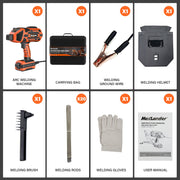 Maxlander Handheld ARC Welder, Portable Welding Machine with IGBT Inverter Technology, 110V 120A, 5-Step Current Adjustment, Includes 20PCS Rods, ML-ARC-120