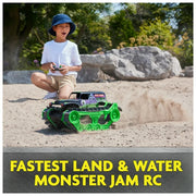 Monster Jam 6067880 Official Grave Digger Trax All-Terrain Remote Control Outdoor Vehicle, 1:15 Scale