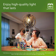 Philips Ultra Efficient LED Light Bulb, 60W Equivalent, A19, Soft White 2700K, Dimmable, Clear Frosted, E26 Base, 4-Pack, 592436