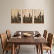 TOARTi Pine Tree Framed Canvas Wall Art Set, Natural Woodland Landscape, Vintage Brown, 16x24 in