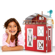Barbie HYP88 Horse Barn Playset with 25+ Feeding & Grooming Accessories Including 11 Animal Figures