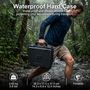 Lekufee Waterproof Hard Carrying Case with Custom EVA Foam Inserts for DJI Neo 2 Drone Fly More Combo, RC 2, RC N3, Goggles N3/3, RC Motion 3, Black DJI Neo 2 Hard Case