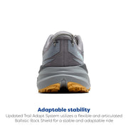 Brooks Cascadia 19 Men's Trail Running Shoes, Stable Adaptive Ride, Alloy/Ebony/Orange, Size 10.5, 110457