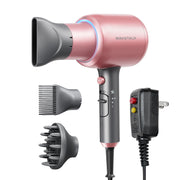 Wavytalk Ionic Hair Dryer with Diffuser and Nozzle Attachments, Powerful 1875W Motor, Pink, 5917