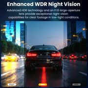 NEXPOW J08 3-Channel 4K WiFi Dash Cam, Front Rear Cabin 4K+1080P+1080P,170 Degrees Wide Angle WDR Night Vision