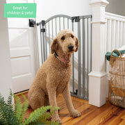 Kids2 Summer Infant Extra Tall Wide Safety Pet and Baby Gate, Gray, Fits 29.5-53 in Wide Openings, 38 in Tall, Walk-Thru Door with Auto-Close and Dual Mounting Options