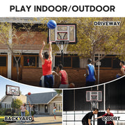Naipo BS-KLB44B 44In Portable Basketball Hoop with Height Adjustable 6.56ft to 10ft Basketball Goal Set