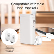 Core Innovations Wireless Thermal Portable Handheld Label Maker with Bluetooth, Built-In Cutter, Starter Label Rolls, White, CPLM10