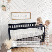 Delta Children W164130-1372 Austin Acrylic 4-in-1 Convertible Baby Crib - GREENGUARD Gold Certified, Midnight Grey/Natural