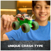 Spin Master Monster Jam Smash & Bash Zombie Die-Cast Monster Truck, Crash-Action, Green, Series 02, 6072396