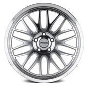 Wheel Pros Petrol P4C Aluminum Wheels, 17x8 in, 5x115 Bolt Pattern, Silver with Machined Face and Lip, 40mm Offset, Set of 4