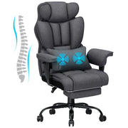 Hoffree LX-2 Big and Tall Fabric Office Chair 450lbs Fabric-Gray