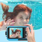 SEREE UP012 Waterproof Camera 16X Digital Zoom with 32GB Card Blue (30MP)