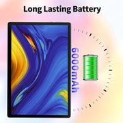HuiHuang Tablet 10.1 Inch Android 13, 6GB RAM, 32GB Storage Expandable to 512GB, Quad-Core UNISOC 1.6 GHz Processor, 1280x800 LCD Touchscreen, Dual Camera, WiFi, Bluetooth, 6000mAh Battery K10