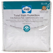Sealy Total Stain Protection Washable Waterproof Mattress Pads, Crib, White