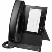 Poly CCX 400 VoIP Telephone, Business Media Desk Phone, 5-Inch Touchscreen, 24 Lines, PoE, Black