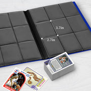 Hmchdler Trading Cards Binder, 360 Card Capacity, 9 Pockets Per Page, Blue or Black
