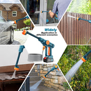 Lemolifys Cordless Pressure Washer, 652 PSI, 1.3 GPM, Dual 21V 3000mAh Batteries, 6-in-1 Nozzle, Lightweight Portable RB-005