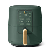 Beautiful 29026 3 Qt Air Fryer with TurboCrisp Technology, EverGood Ceramic Nonstick Coating, Thyme Green by Drew Barrymore