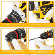 JOU 21V 119PCS Power Tool Combo Kit