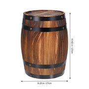 Etereauty Wood Wine Barrel Decorative Accent, Retro Ornament for Home, Bar, Photo Prop, Landscaping