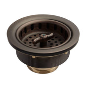 Kitchen Sink Strainer with Basket & Wing Nut Stopper 3-1/2
