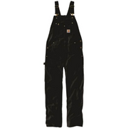 Carhartt Unlined Duck Bib Overalls for Men - Black - 46x30, L