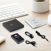 SWOFY Clip On MP3 Player, Portable Wearable Player with 32GB Storage, Bluetooth 5.0, FM Radio, Recording, Pedometer, Black