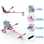 HOVERMAX Hoverboard Go Kart, Seat Attachment, Pink