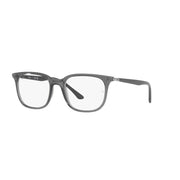 Ray-Ban RX7211 Square Prescription Eyeglass Frames, Transparent Grey, 52 mm