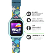iTech Junior Kids Smartwatch with Camera, Audiobooks, Games, Aqua Case, Blue Sea Life Strap