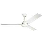 Kichler Todo 56 in. Indoor Ceiling Fan, Contemporary Modern Design, White Finish, 3 Blades, Wall Control, 330025WH