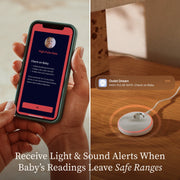 Owlet Dream Sock On-The-Go Bundle Baby Movement Monitor with Medical-Grade Accuracy Sage Color Travel Case