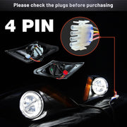 Partiue Golf Cart LED Light Kit for Yamaha Drive2 2017+, 12V, Headlights and Taillights, Black Housing