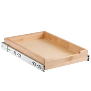 KFFKFF Pull-Out Cabinet Organizer, Wood, Soft-Close Slide-Out Drawer, Black, 14 in W x 21 in D