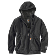Carhartt Rain Defender Rockland Sherpa-Lined Long-Sleeve Hooded Sweatshirt for Men - Carbon Heather - 4XL