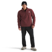 The North Face Men's Textured Cap Rock Midweight Fleece Quarter Zip Pullover, Sumac Heather, Large, NF0A3YR1
