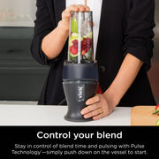 Ninja QB2900SSBFNV Fit Personal Single-Serve Blender, 700 Watts, 16-oz. Cup, Deep Navy Blue