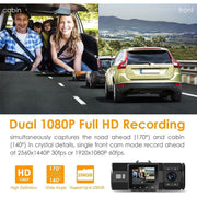 Vantrue N2 Pro Dual Dash Cam, Front and Interior 1080P Recording, 1440P Single Front Camera, Infrared Night Vision, Motion Detection Parking Mode, G-Sensor, Loop Recording, Black