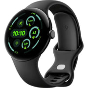Google GA05785-US Pixel Watch 3 (45mm) Smartwatch with Obsidian Band, Matte Black