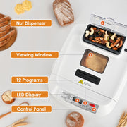 Kitchen In The Box 2lb Bread Maker with 12-in-1 Baking Programs, Auto Fruit Nut Dispenser, 13-Hour Delay Timer, Nonstick Pan, Keep Warm Function, Purple, KBM18