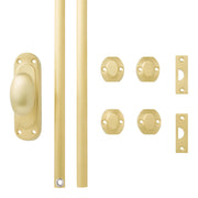 Signature Hardware Odette 24 Inch Tall Cabinet Cremone Security Bolt, Polished Nickel, Solid Brass, Reversible Handing, 955212-1.38
